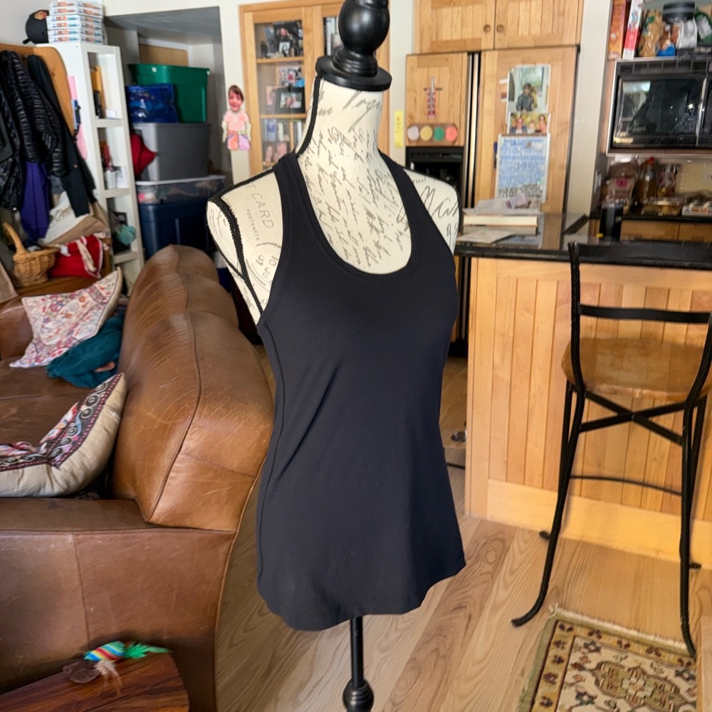 Lululemon Athletic Solid Black Racerback Tank Top… - image 2